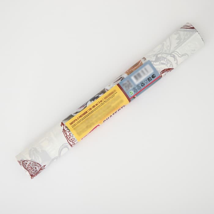 Скатерть на стол «Сладости», рулон 3 шт., без основы, одноразовая, двухсторонняя, 110×180 см