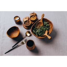 Баночки для специй «Соль, перец», 17×7×6 см, тиковое дерево