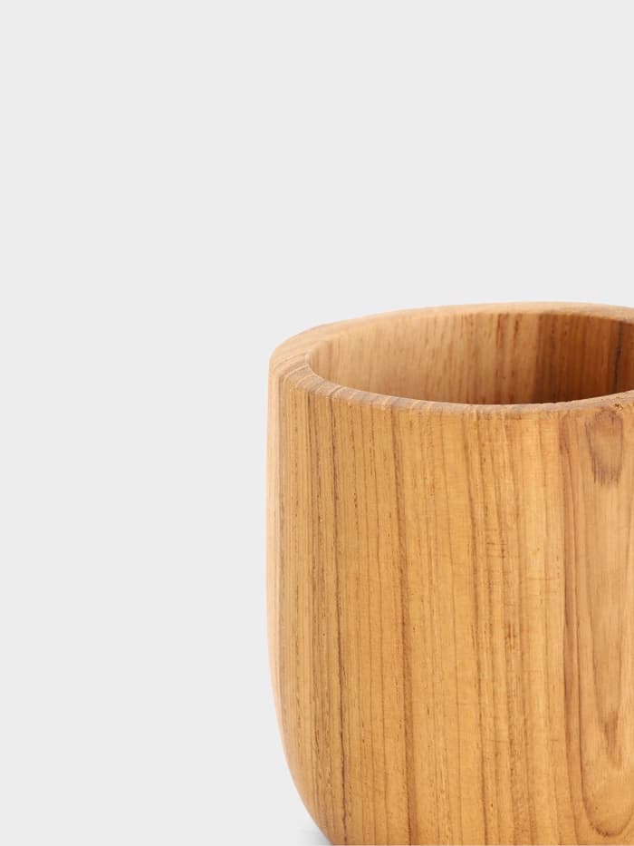 Кружка, 8×8×12 см, тиковое дерево