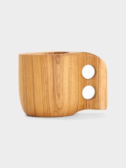 Кружка, 8×8×12 см, тиковое дерево