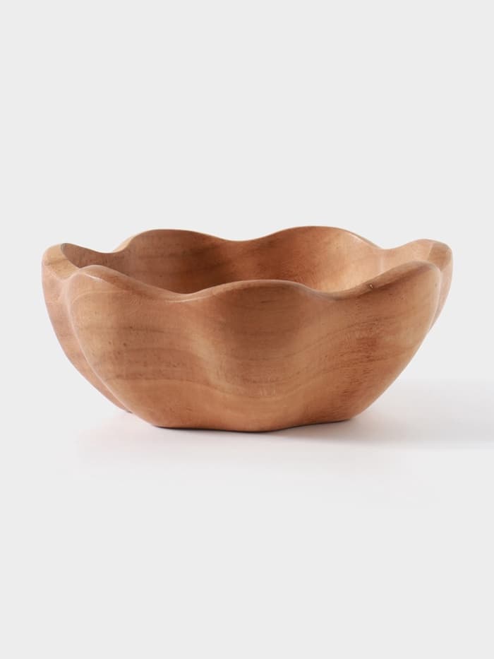 Салатник, 17×17×8 см, тиковое дерево