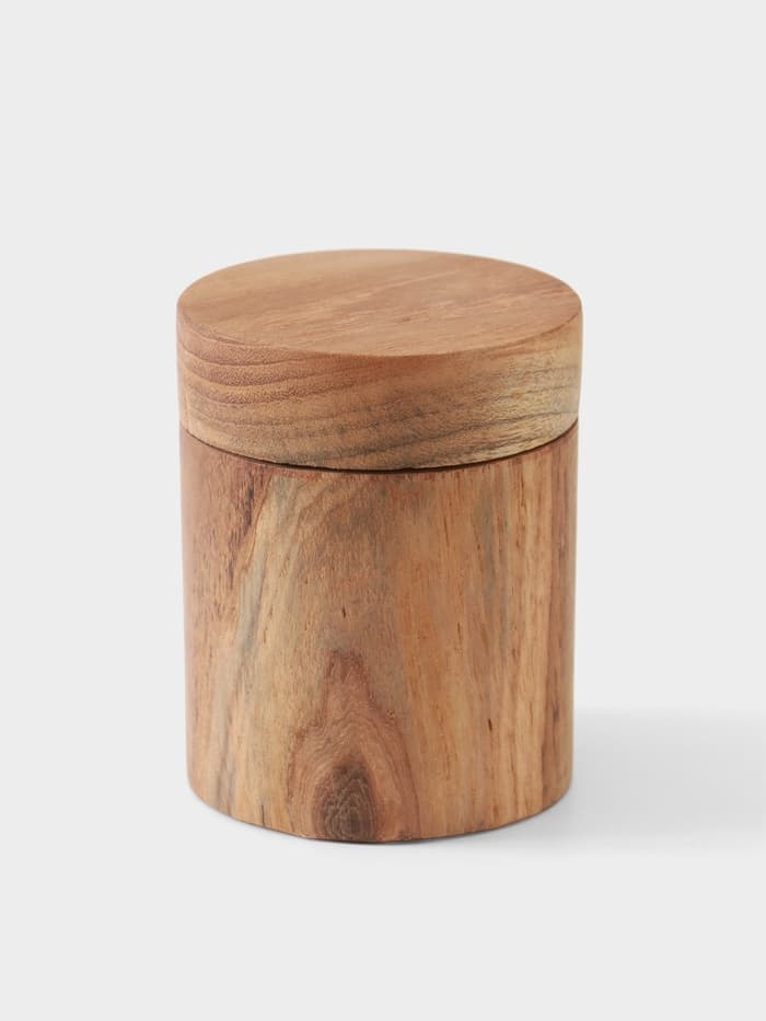 Баночка для приправы, 7×7×9 см, тиковое дерево