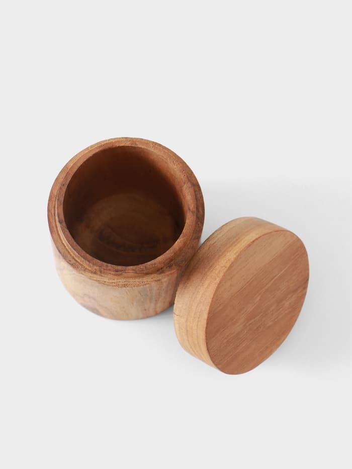 Баночка для приправы, 7×7×9 см, тиковое дерево
