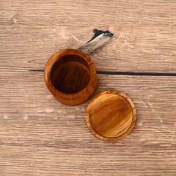 Баночка для приправы, 7×7×9 см, тиковое дерево