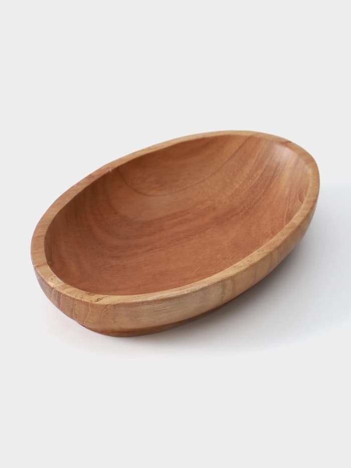 Тарелка, 17×11×3 см, тиковое дерево