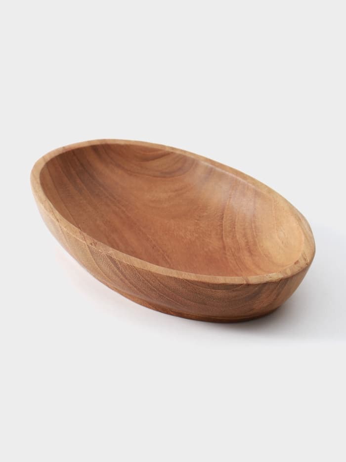 Тарелка, 17×11×3 см, тиковое дерево