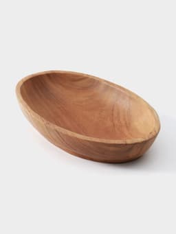 Тарелка, 17×11×3 см, тиковое дерево