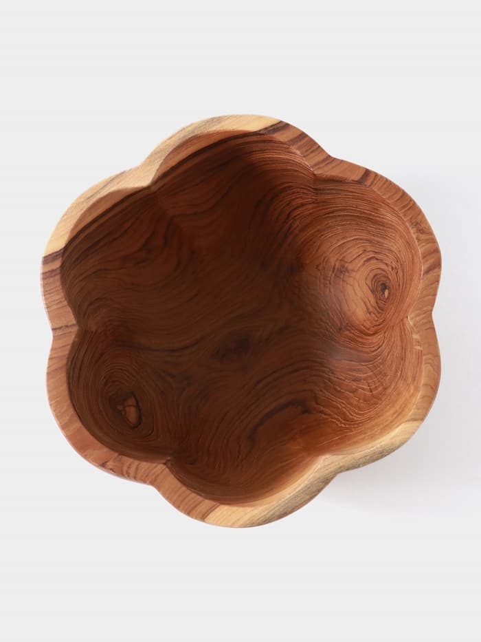 Салатник, 20×20×9 см, тиковое дерево