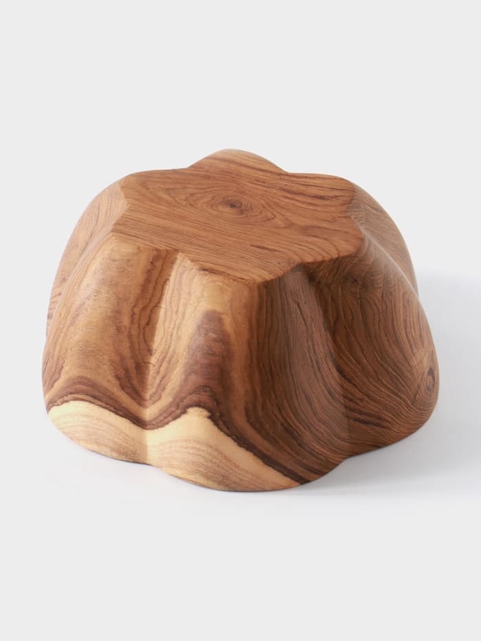 Салатник, 20×20×9 см, тиковое дерево