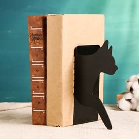 Держатель - подставка для книг «Кот», чёрный, 1 шт.