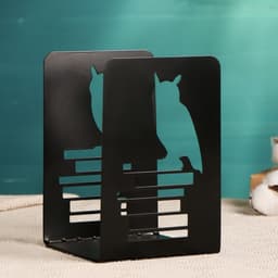 Держатель-подставка для книг «Сова на книгах», набор 2 шт., черный