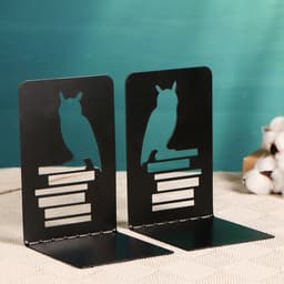 Держатель-подставка для книг «Сова на книгах», набор 2 шт., черный