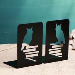 Держатель-подставка для книг «Сова на книгах», набор 2 шт., черный