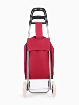 Сумка-тележка хозяйственная на шнуре, 28×18×94 см, бордовая