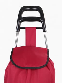 Сумка-тележка хозяйственная на шнуре, 28×18×94 см, бордовая