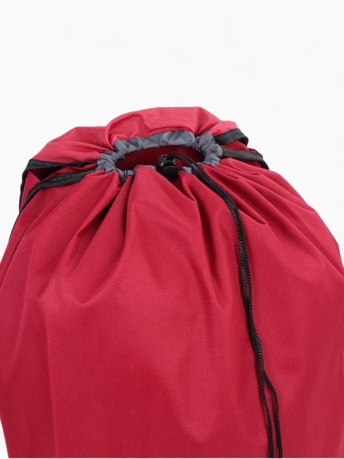 Сумка-тележка хозяйственная на шнуре, 28×18×94 см, бордовая