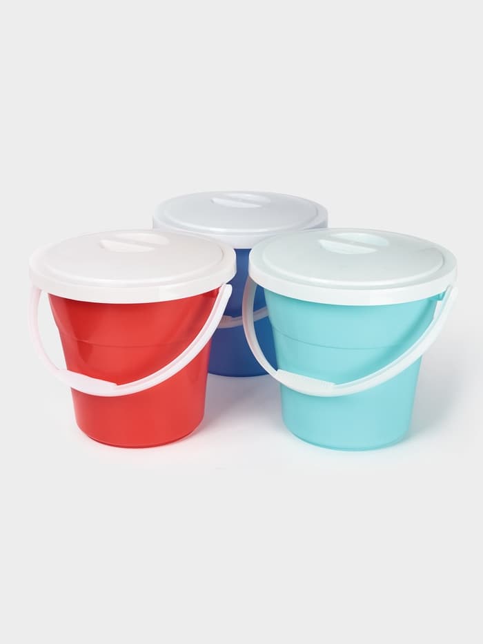 Ведро с крышкой «Евро», 12 л, d=33 см, h=29 см, МИКС