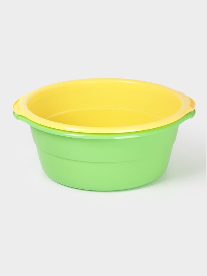 Таз хозяйственный круглый, особо прочный, 14 л, пластик, МИКС