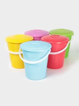 Ведро с крышкой «Евро», 8 л, d=26 см, h=25.2 см, МИКС