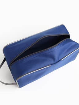 Косметичка на молнии дорожная, мужская, с ручкой, средний размер, синяя