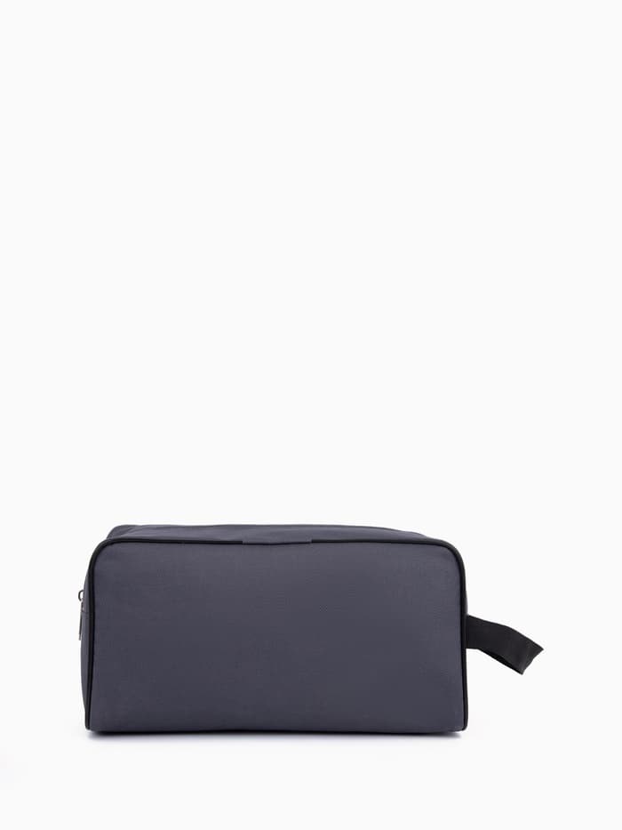 Косметичка на молнии дорожная, мужская, с ручкой, средний размер, тёмно-серая