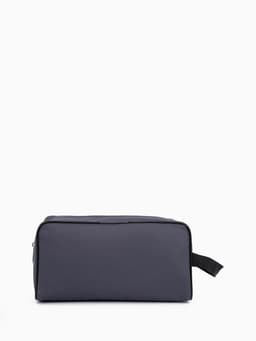 Косметичка на молнии дорожная, мужская, с ручкой, средний размер, тёмно-серая