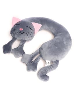 Мягкая игрушка-подушка «Кошка», цвет серый