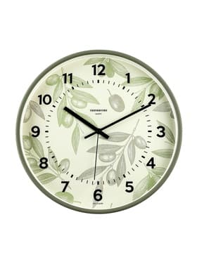 Часы настенные классические «Цветы», d=30.5 см, зелёные