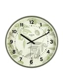 Часы настенные классические «Цветы», d=30.5 см, зелёные