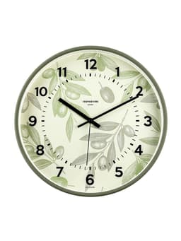 Часы настенные классические «Цветы», d=30.5 см, зелёные