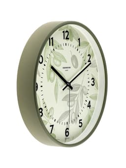 Часы настенные классические «Цветы», d=30.5 см, зелёные