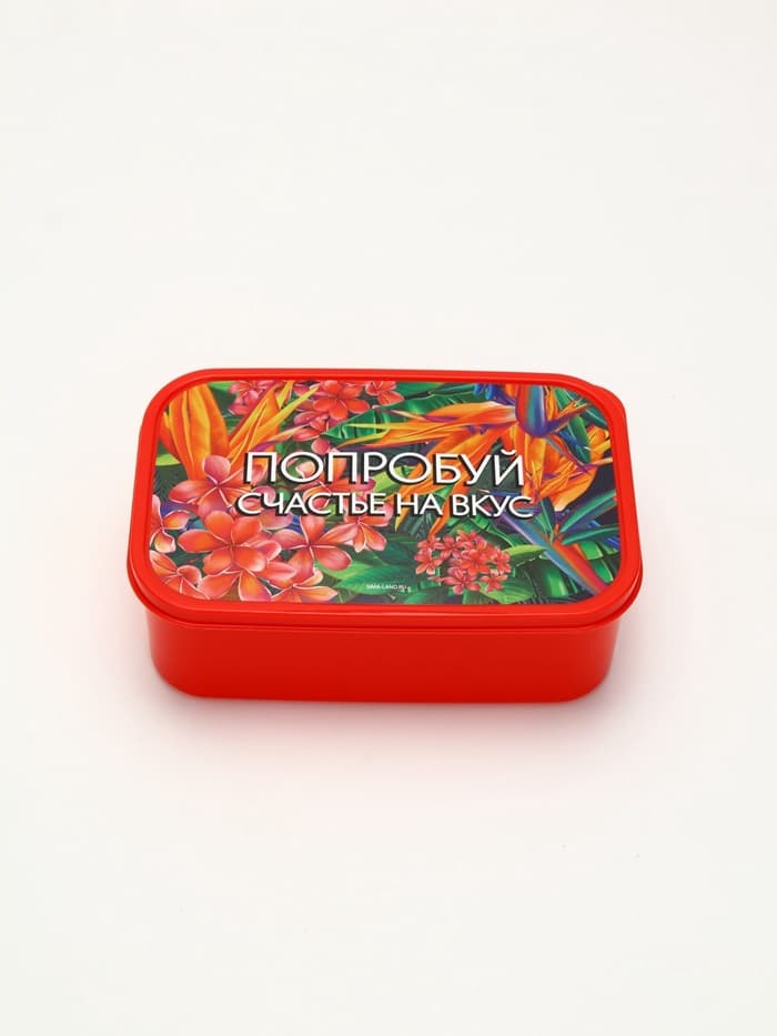 Ланч - бокс прямоугольный «Попробуй счастье на вкус», 1200 мл