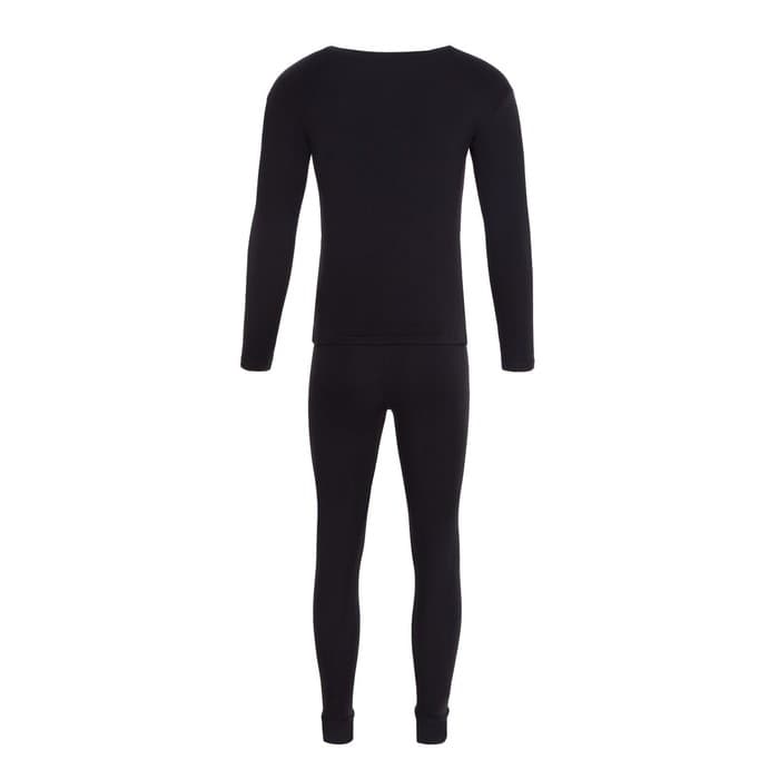 Термобельё мужское НАЧЁС (лонгслив/кальсоны), размер 50, чёрное