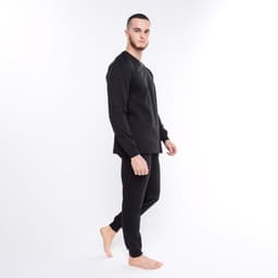 Термобельё мужское НАЧЁС (лонгслив/кальсоны), размер 50, чёрное