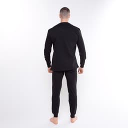 Термобельё мужское НАЧЁС (лонгслив/кальсоны), размер 50, чёрное