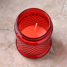 Поминальная свеча парафиновая в стеклянном подсвечнике «Лампада цилиндр», 11×7 см, красная