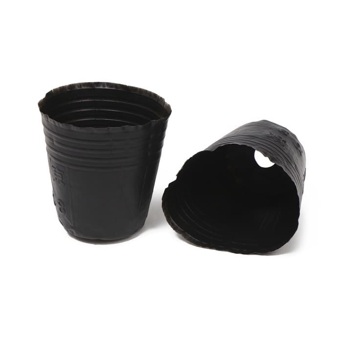 Пакет для рассады, 150 мл, d=6 см, h=6.5 см, полиэтилен, толщина 50 мкм, чёрный, Greengo