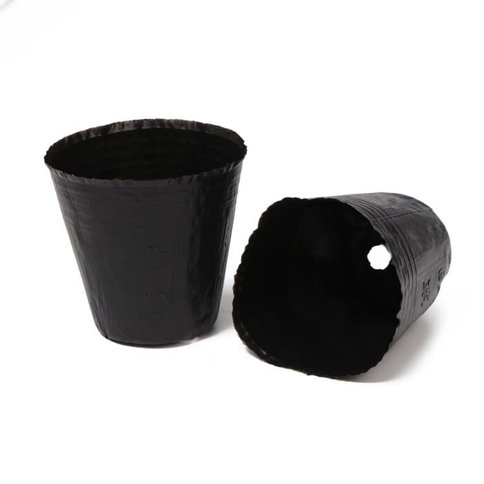 Пакет для рассады, 150 мл, d=7.5 см, h=8 см, полиэтилен, толщина 50 мкм, чёрный, Greengo