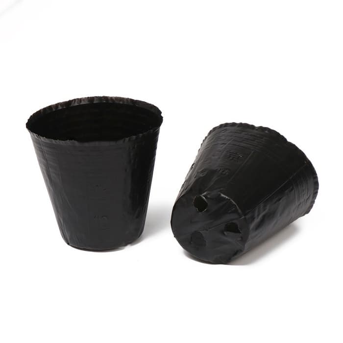Пакет для рассады, 150 мл, d=7.5 см, h=8 см, полиэтилен, толщина 50 мкм, чёрный, Greengo