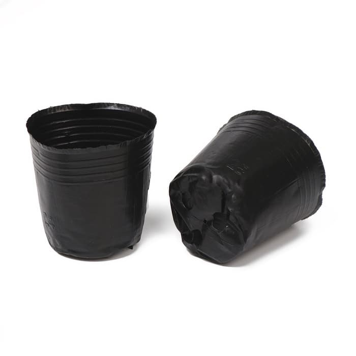 Пакет для рассады, 300 мл, d=7.5 см, h=8 см, полиэтилен, толщина 50 мкм, чёрный, Greengo