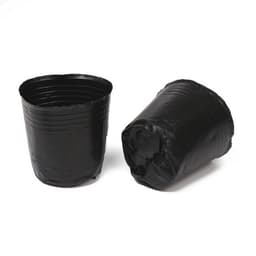 Пакет для рассады, 300 мл, d=7.5 см, h=8 см, полиэтилен, толщина 50 мкм, чёрный, Greengo