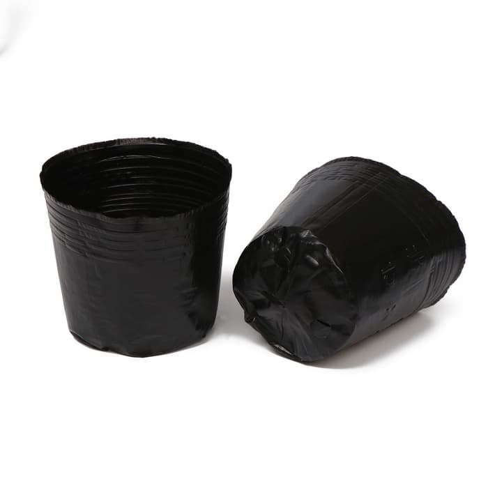 Пакет для рассады, 500 мл, d=10 см, h=10 см, полиэтилен, толщина 50 мкм, чёрный, Greengo