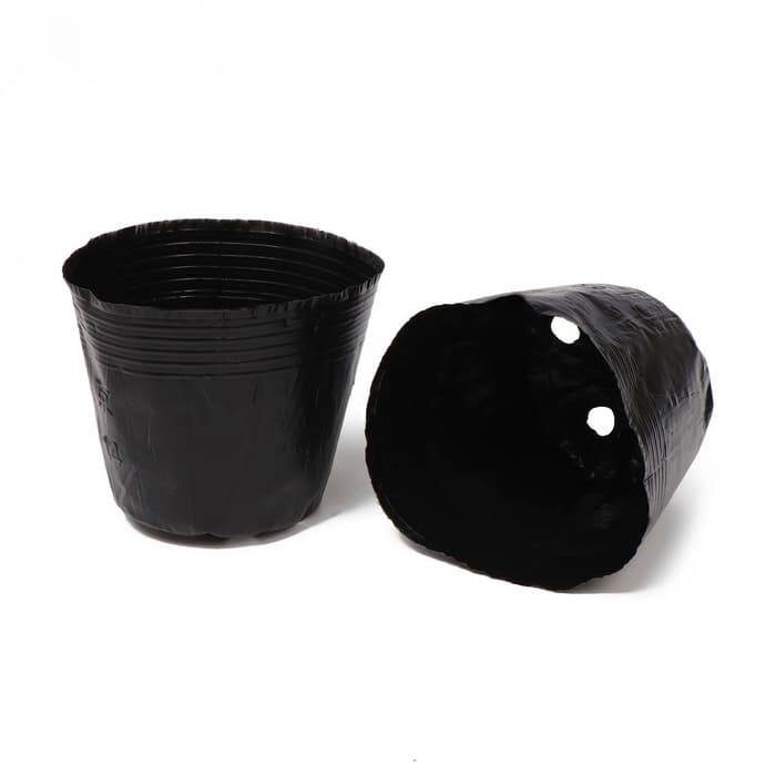 Пакет для рассады, 600 мл, d=11 см, h=10 см, полиэтилен, толщина 50 мкм, чёрный, Greengo