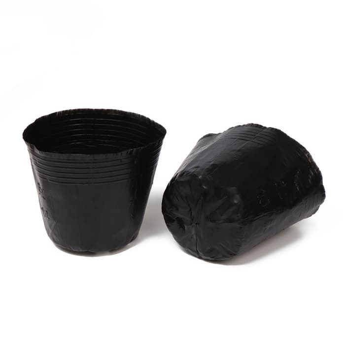 Пакет для рассады, 600 мл, d=11 см, h=10 см, полиэтилен, толщина 50 мкм, чёрный, Greengo