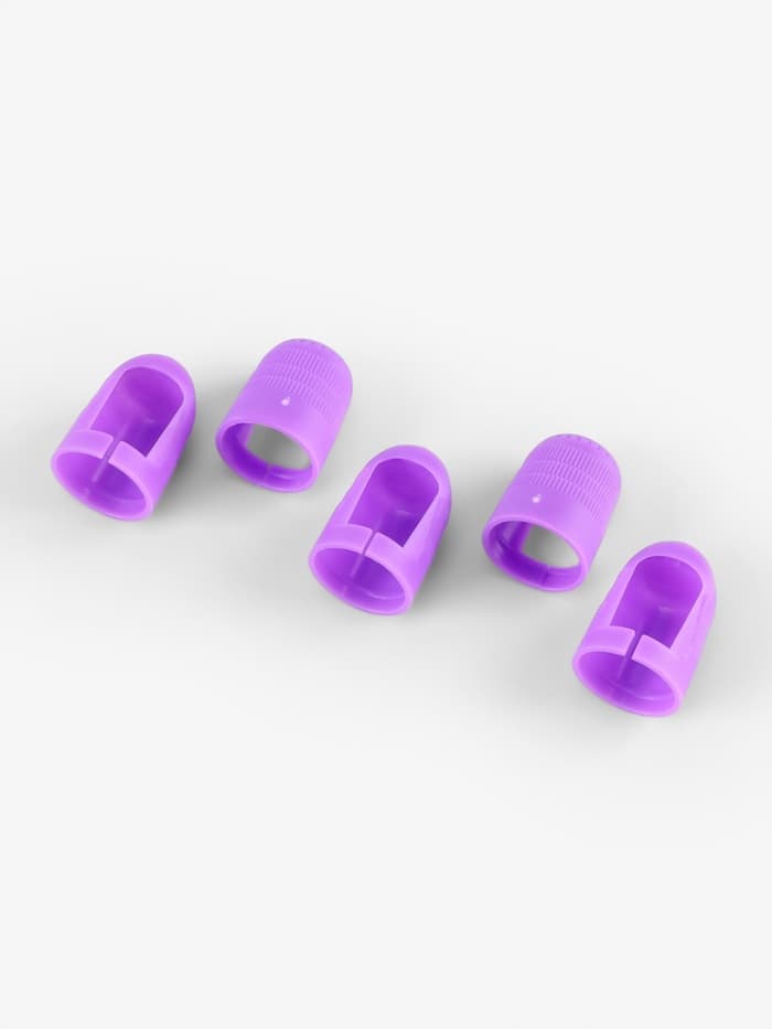 Напёрстки для длинных ногтей, 2.3×1.5 см, 5 шт., фиолетовые