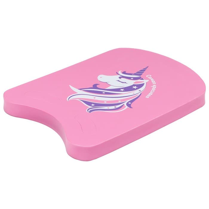 Доска для плавания «Единорог» На волне, 36.5×26×2.8 см, розовая