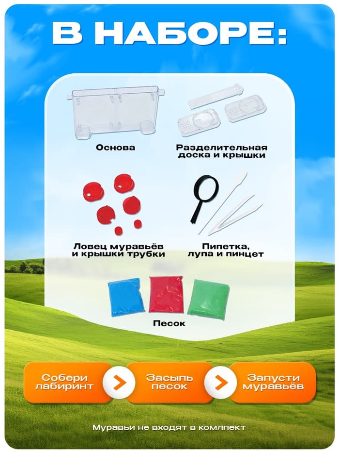 Набор для опытов «Муравьиная ферма»