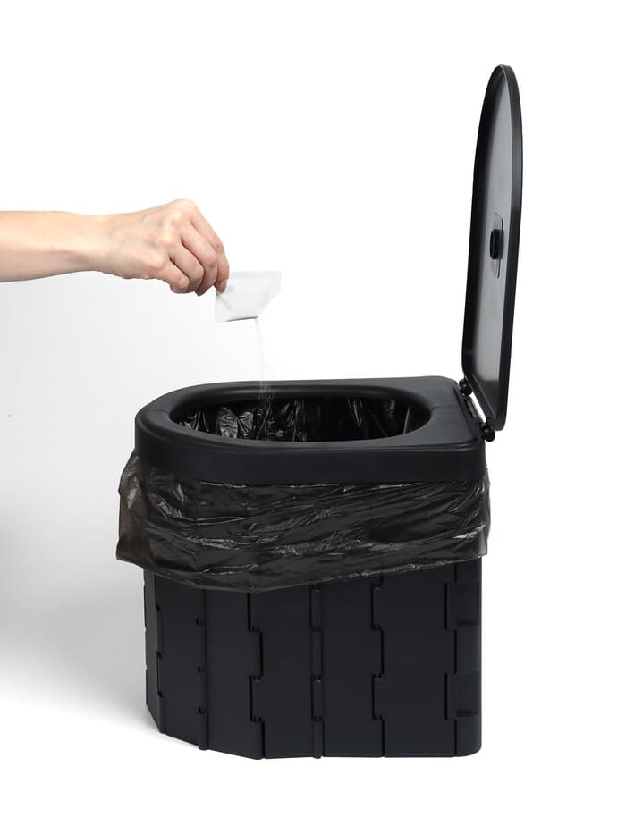 Туалет складной туристический Maclay, в комплекте 15 мешков, 12 пакетов абсорбента