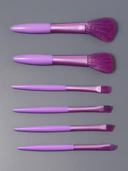 Набор кистей для макияжа COLOR POWER, 6 шт., фиолетовый