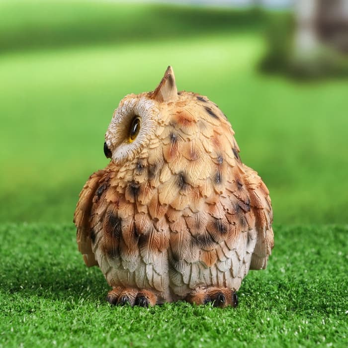 Садовая фигура из полистоуна «Филин», 14×13×11 см